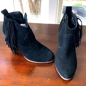 Steve Madden black suede booties